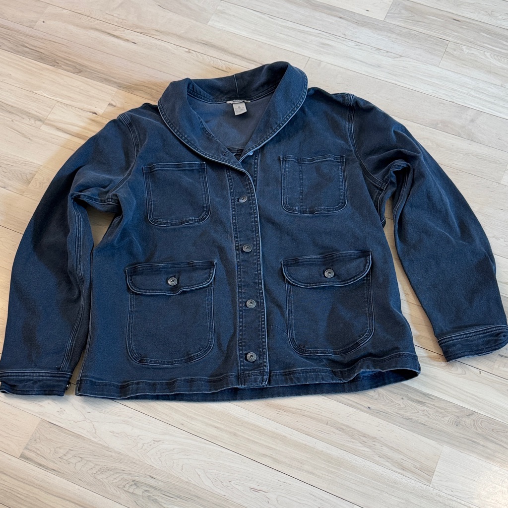 Duluth Black Denim/Canvas Chore Jacket Coat-Xl-Workwear